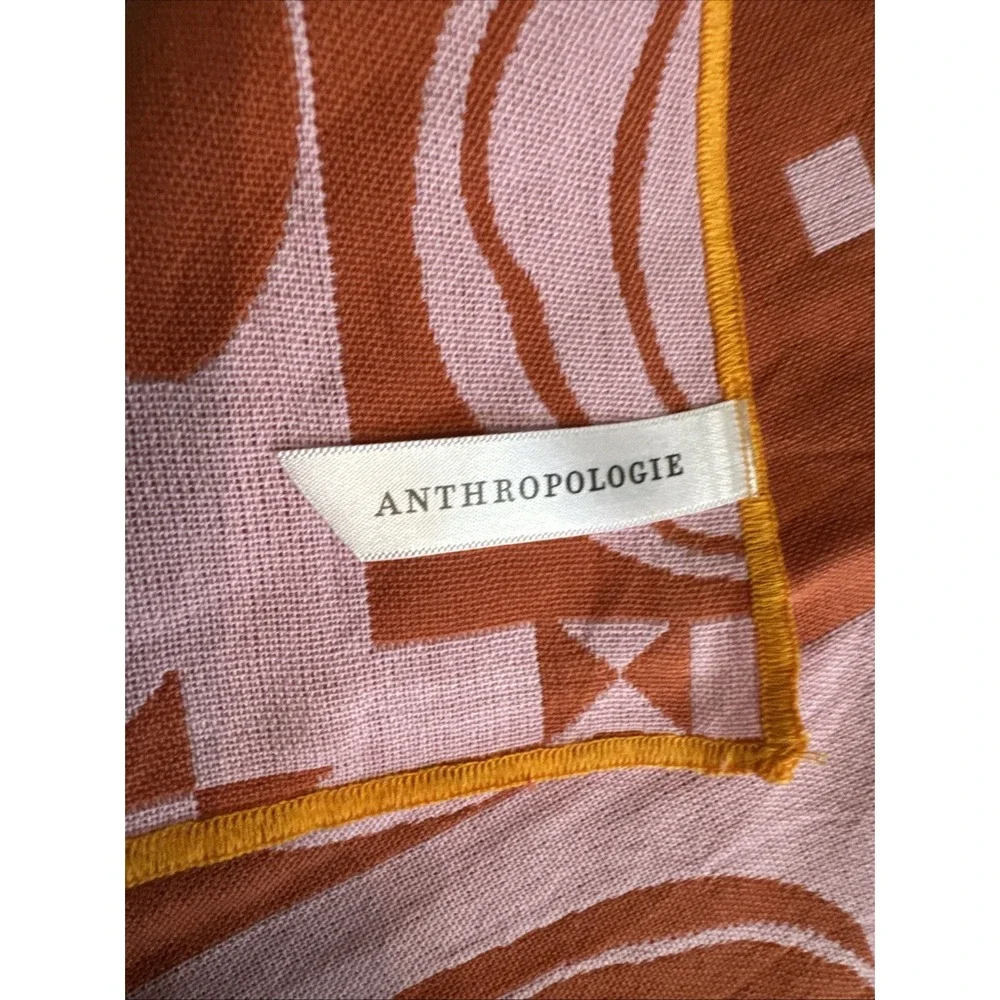 Anthropologie Danika Kitchen Towel Dish Tea‎ Scandi Modern Pumpkin Geometric